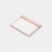 Chic Modern Roos Gouden Chevron Monogrammed Post-it® Notes (Schuin)