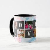 chic modern roos gouden marmer grijs moesson mok (Voorkant links)