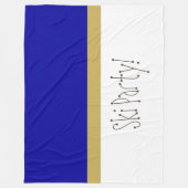 Chic Modern Royal Blue White Whimsical Ski Party Fleece Deken (Voorkant)