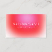 Chic Modern Roze Gradient Visitekaartje (Voorkant)