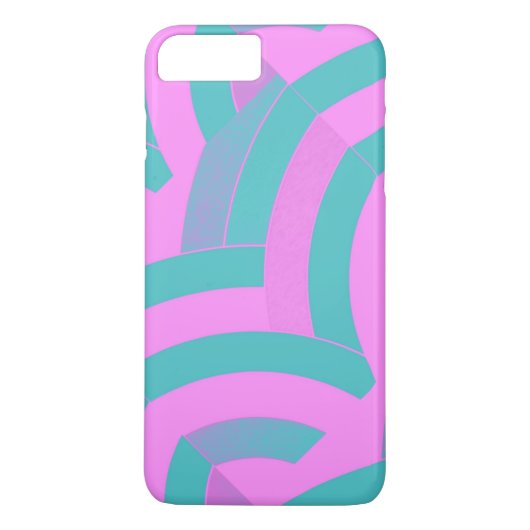chic modern roze/groene chevrons Case-Mate iPhone case (Achterkant)