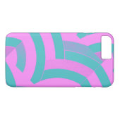 chic modern roze/groene chevrons Case-Mate iPhone case (Achterkant (Horizontaal))