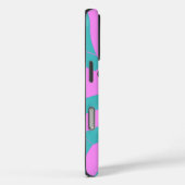 chic modern roze/groene chevrons Case-Mate iPhone case (Achterkant / Rechts)
