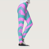 chic modern roze/groene chevrons leggings (Rechts)