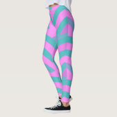 chic modern roze/groene chevrons leggings (Links)