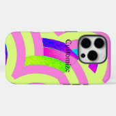 chic modern roze/limoen chevrons Case-Mate iPhone case (Achterkant (horizontaal))