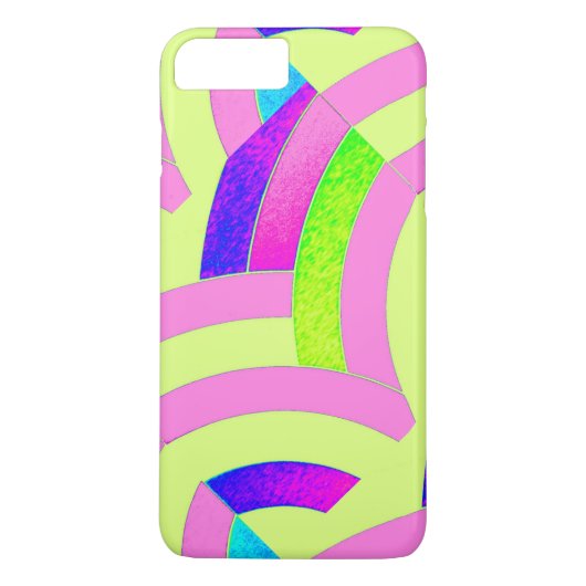 chic modern roze/limoen chevrons Case-Mate iPhone case (Achterkant)