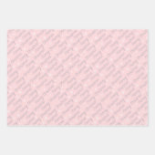 Chic Modern Roze Minimalistisch Scandi Kerstmis Inpakpapier Vel (Voorkant 2)