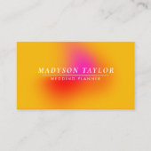 Chic Modern Roze Sinaasappel Geel Gradient Visitekaartje (Voorkant)