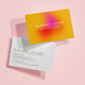 Chic Modern Roze Sinaasappel Geel Gradient Visitekaartje