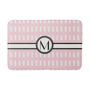 Chic Modern roze zwart monogram Badmat