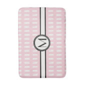 Chic Modern roze zwart monogram Badmat (Voorkant Verticaal)