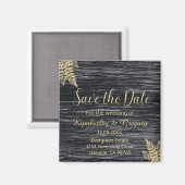 Chic Modern Rustic Marriage Save the Date Magneet (Voorkant / Achterkant)