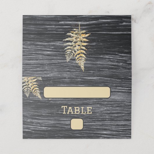 Chic Modern Rustic Wedding Dinner Plaatskaartje (Buitenkant ongevouwen)