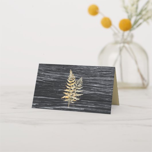 Chic Modern Rustic Wedding Dinner Plaatskaartje (Achterkant)