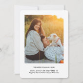 Chic Modern Script 4 Foto Minimal Bridal Shower Kaart (Achterkant)