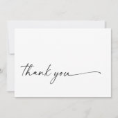 Chic + modern script bedankt platte kaart (Voorkant)