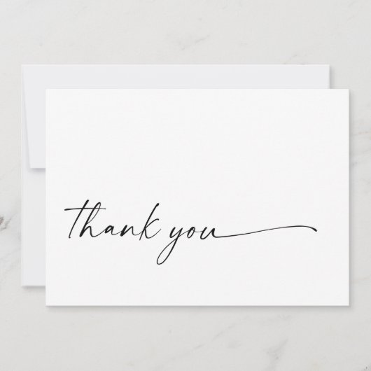 Chic + modern script bedankt platte kaart (Voorkant)