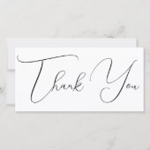 Chic Modern Script Eenvoudige Afdrukbare Dankkaart Aankondiging (Voorkant)