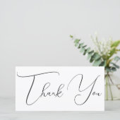 Chic Modern Script Eenvoudige Afdrukbare Dankkaart Aankondiging (Staand voorkant)
