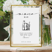 Chic Modern Script Mimosa Bar Trouwbord Poster