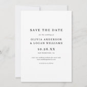 Chic Modern Script Photo Wedding Save The Date (Achterkant)