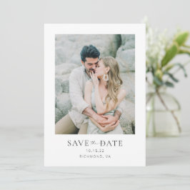 Chic Modern Script Save the Date Photo Card