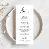 Chic Modern Script Trouw Menu