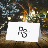 Chic Modern Script Trouwtafelnummer Plaatskaartje