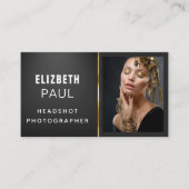 Chic Modern Script Typography Simple Photografe Visitekaartje (Voorkant)