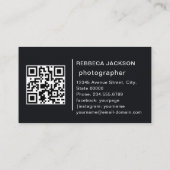 Chic Modern Script Typography Simple Photographer  Visitekaartje (Achterkant)