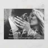 Chic Modern Script Wedding Save the Date Photo Briefkaart (Voorkant)