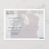 Chic + Modern Silver Signature Script, de datum op Briefkaart (Achterkant)