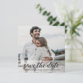 Chic Modern Simple Photo Save the Date Wedding (Staand voorkant)