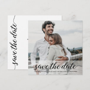 Chic Modern Simple Photo Save the Date Wedding