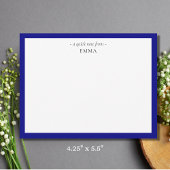 Chic Modern Small Navy Blue Correspondent Notitiekaartje