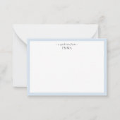 Chic Modern Small Powder Blue Correspondentie Notitiekaartje (Voorkant)
