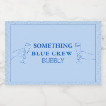 Chic Modern Something Blue Crew Bubbly Mini