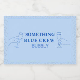 Chic Modern Something Blue Crew Bubbly Mini Sparkling Wijnetiket