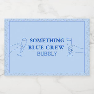Chic Modern Something Blue Crew Bubbly Mini Sparkling Wijnetiket