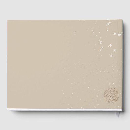 Chic Modern Starfish Beach Wedding Gastenboek (Achterkant)