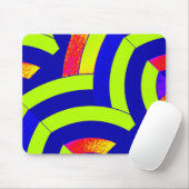 chic modern stijlvol blauw/groen chevron muismat (Met muis)