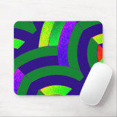 chic modern stijlvol blauw/groen chevron muismat (Met muis)