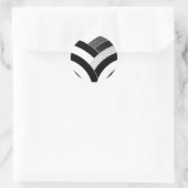 chic modern , stijlvol chevrons ronde sticker (Tas)
