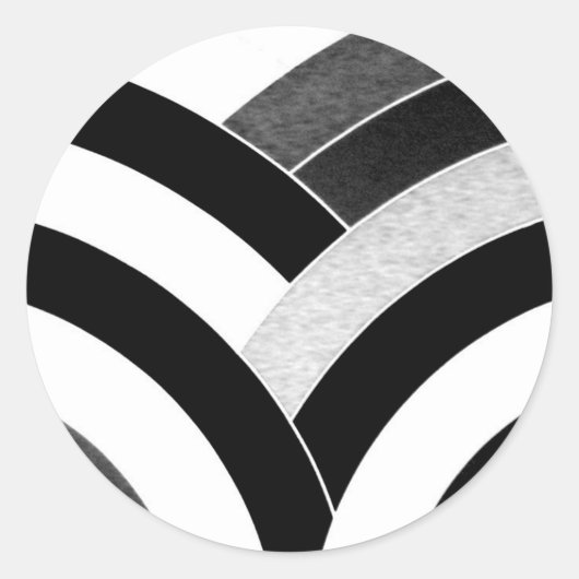 chic modern , stijlvol chevrons ronde sticker (Voorkant)