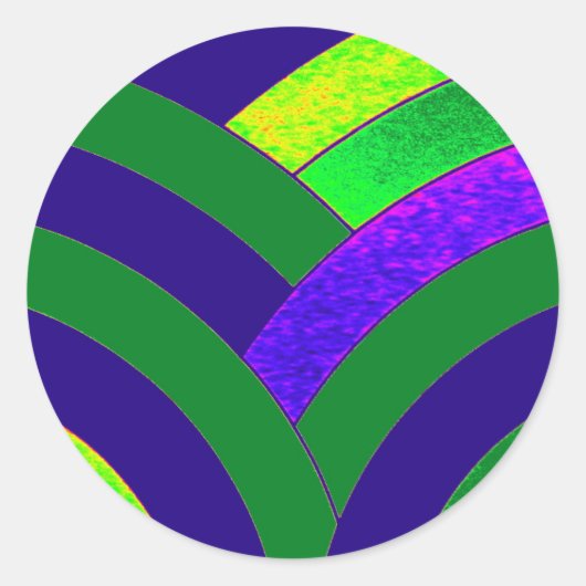 chic modern , stijlvol chevrons ronde sticker (Voorkant)