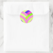 chic modern , stijlvol chevrons ronde sticker (Tas)