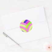 chic modern , stijlvol chevrons ronde sticker (Envelop)