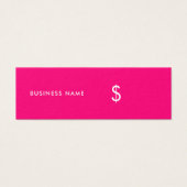 Chic modern stijlvol meisje met heldere roze prijs mini visitekaartjes (Voorkant)