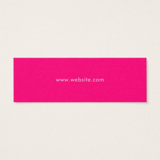 Chic modern stijlvol meisje met heldere roze prijs mini visitekaartjes (Achterkant)